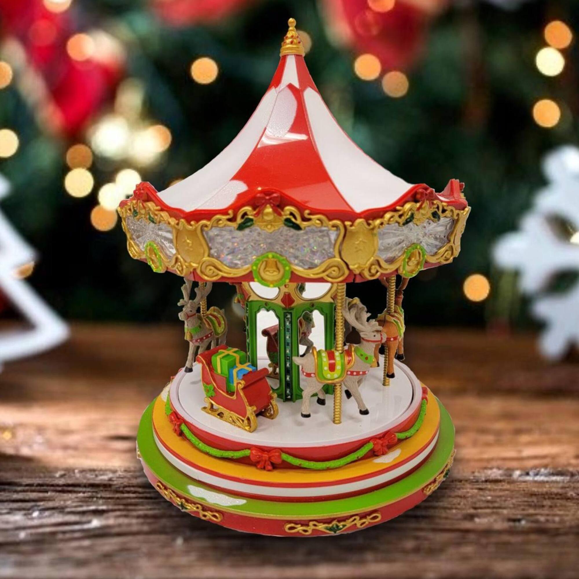 Wizardi Christmas Carousel Tabletop Decoration